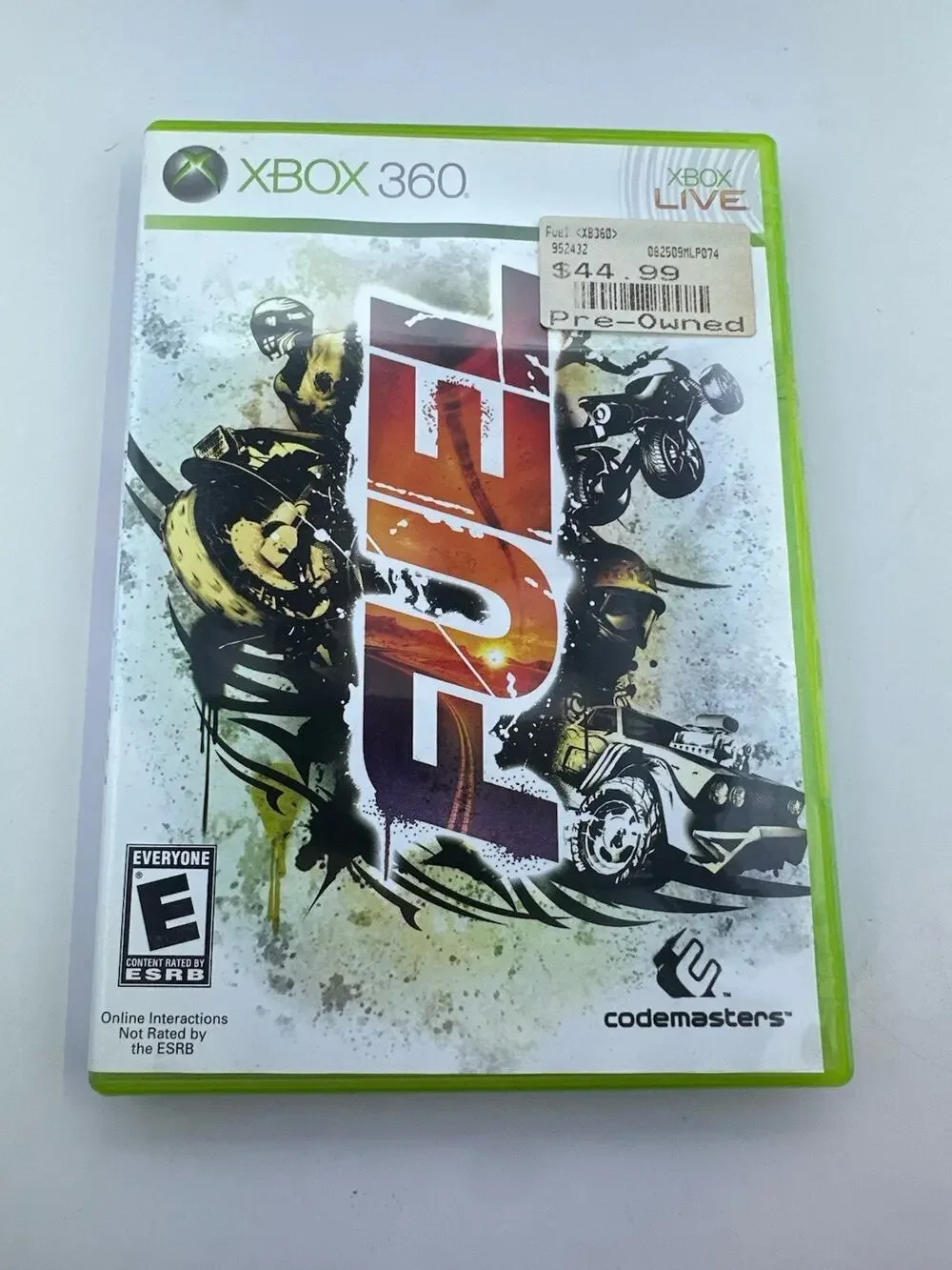 Fuel Microsoft Xbox 360 Game Complete CIB Retro Vintage Gaming Fast Shipping VGC